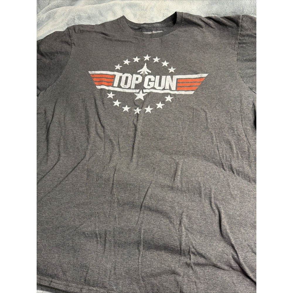 Vintage Style Men's XL Top Gun Logo Jet Grey‎ Shirt